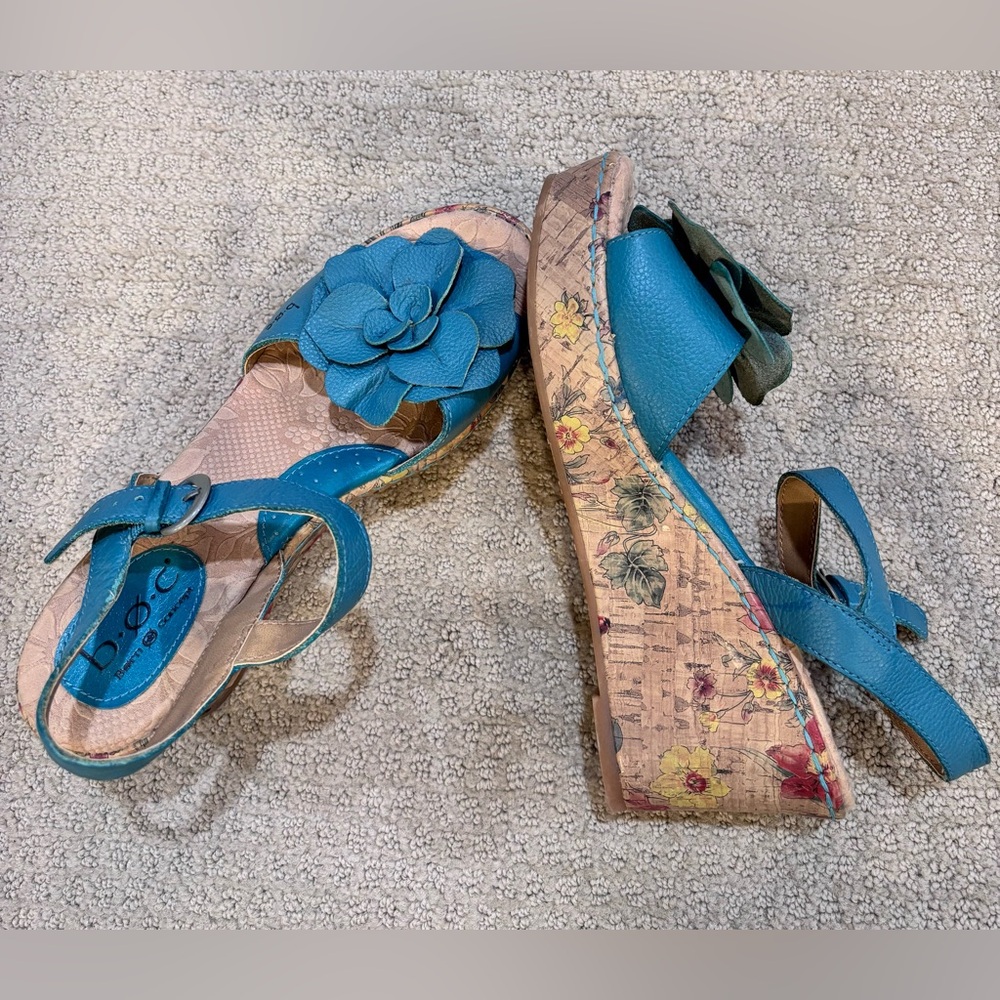 BOC Fiore Cork Wedge Sandals: Size 8/39 gently used. - Picture 4 of 5